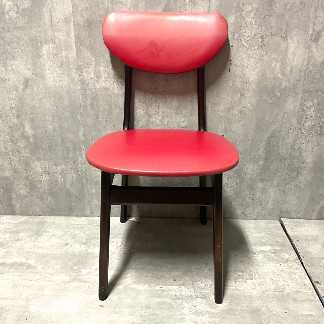 2脚セット② 昭和レトロ 木製 ダイニングチェア 食卓椅子 当時物 古道具