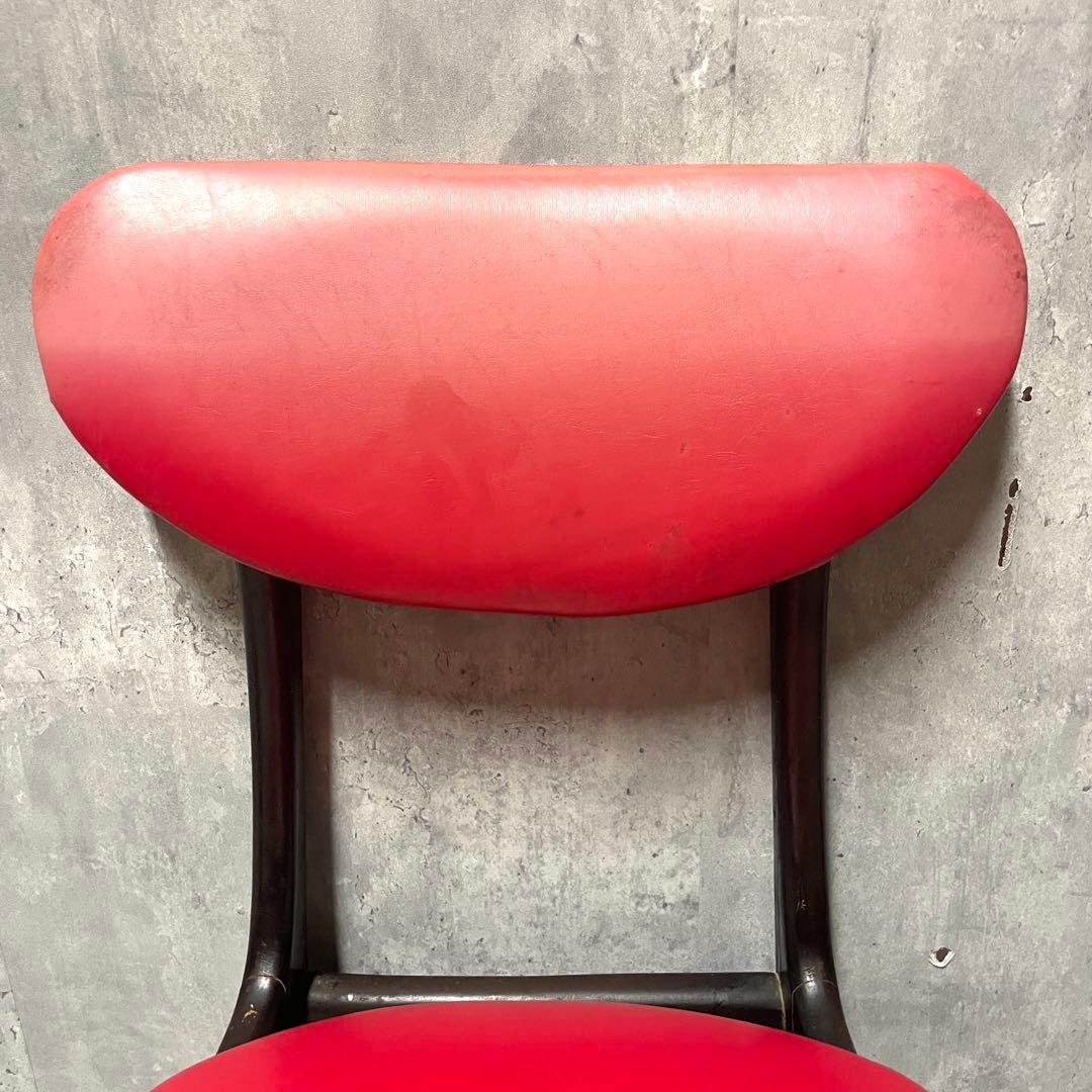 2脚セット② 昭和レトロ 木製 ダイニングチェア 食卓椅子 当時物 古道具