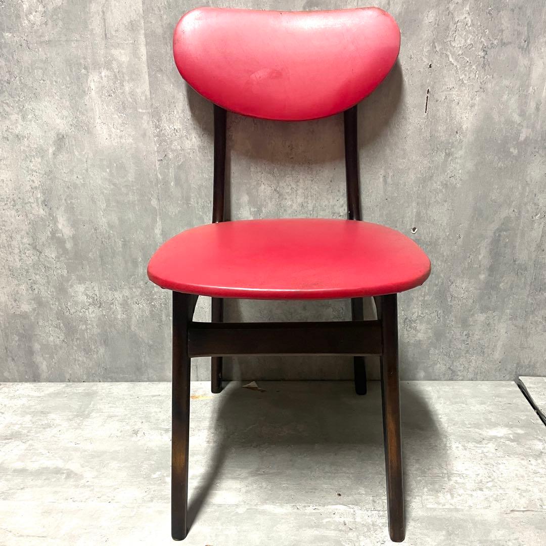 2脚セット② 昭和レトロ 木製 ダイニングチェア 食卓椅子 当時物 古道具