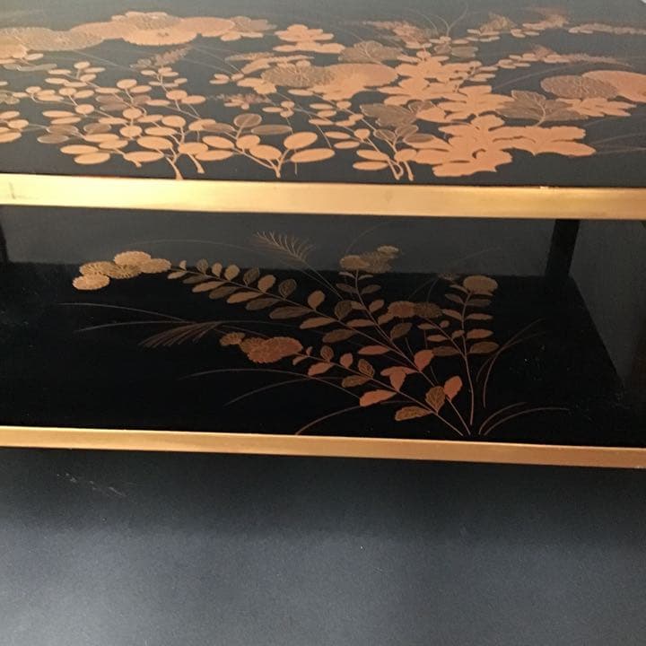 天龍寺青磁香炉　秋草蒔絵香炉台付　　　　　　　Z4