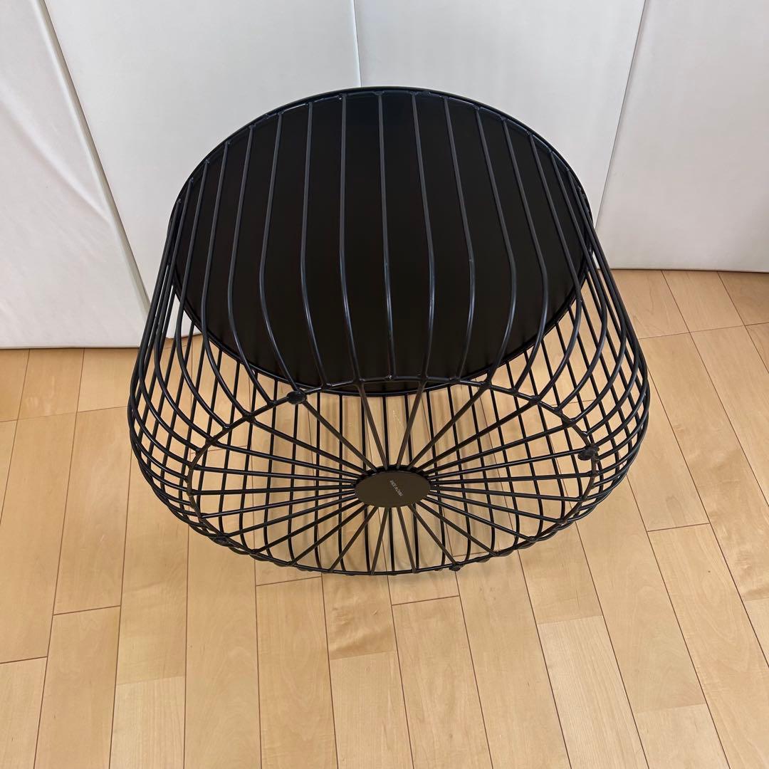 コーヒーテーブル　オールアイアン　丸型　ブラック　カウチテーブル　アンティーク