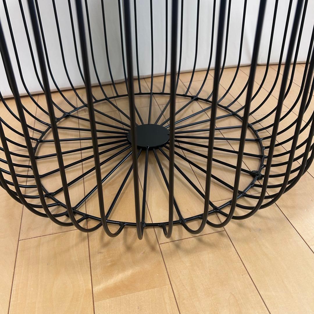 コーヒーテーブル　オールアイアン　丸型　ブラック　カウチテーブル　アンティーク