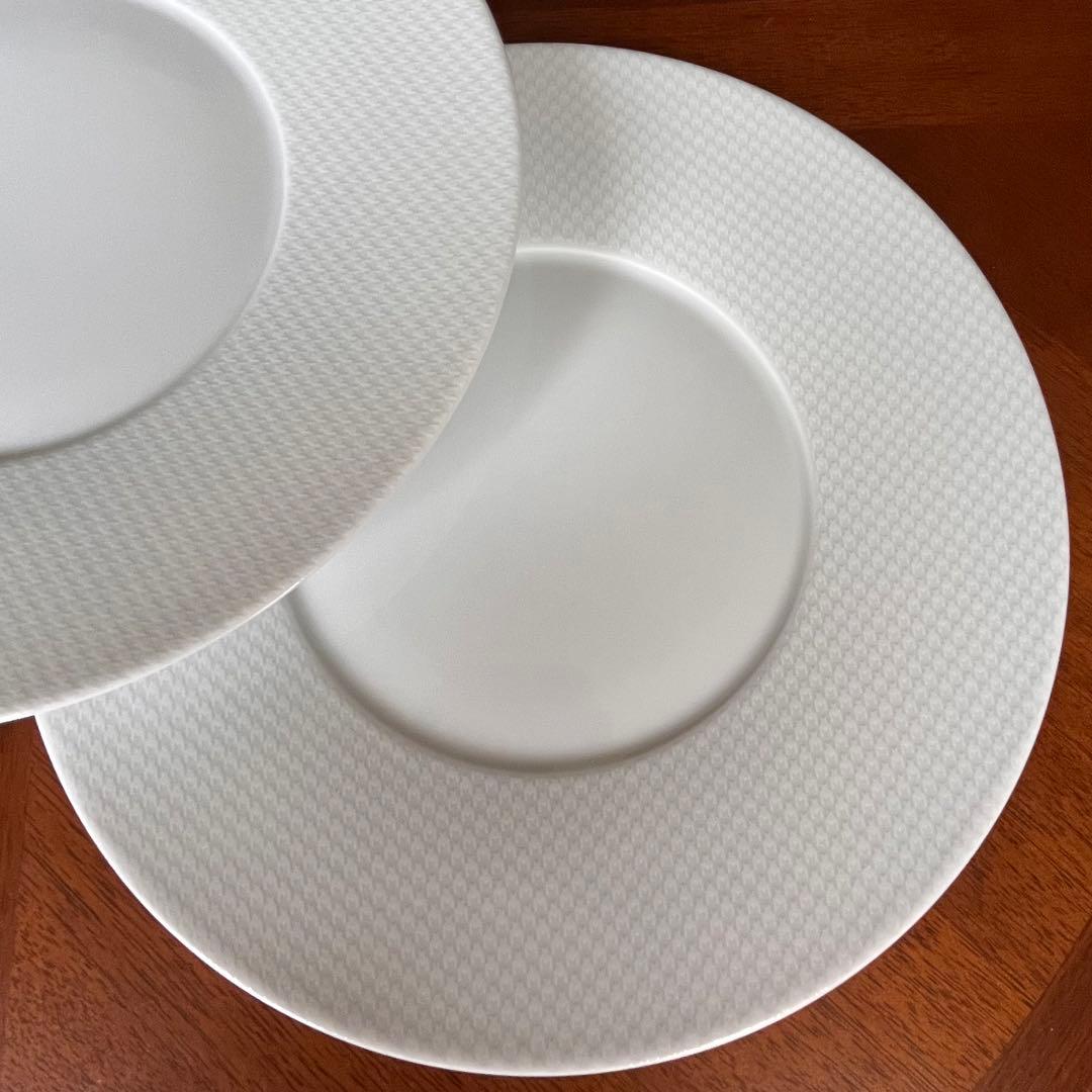 【未使用美品】レイノー★チェック★ディナー皿　4枚