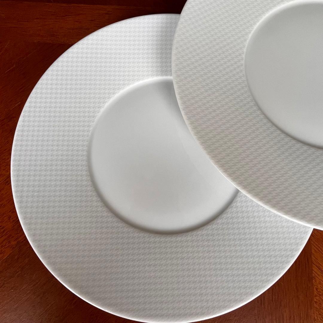 【未使用美品】レイノー★チェック★ディナー皿　4枚