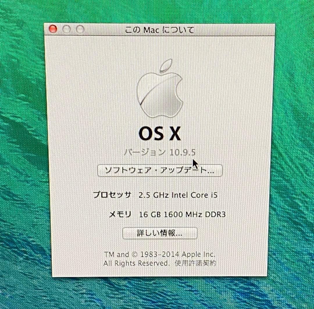 Mac mini Late 2012 HDD 500GB メモリ16GB i5