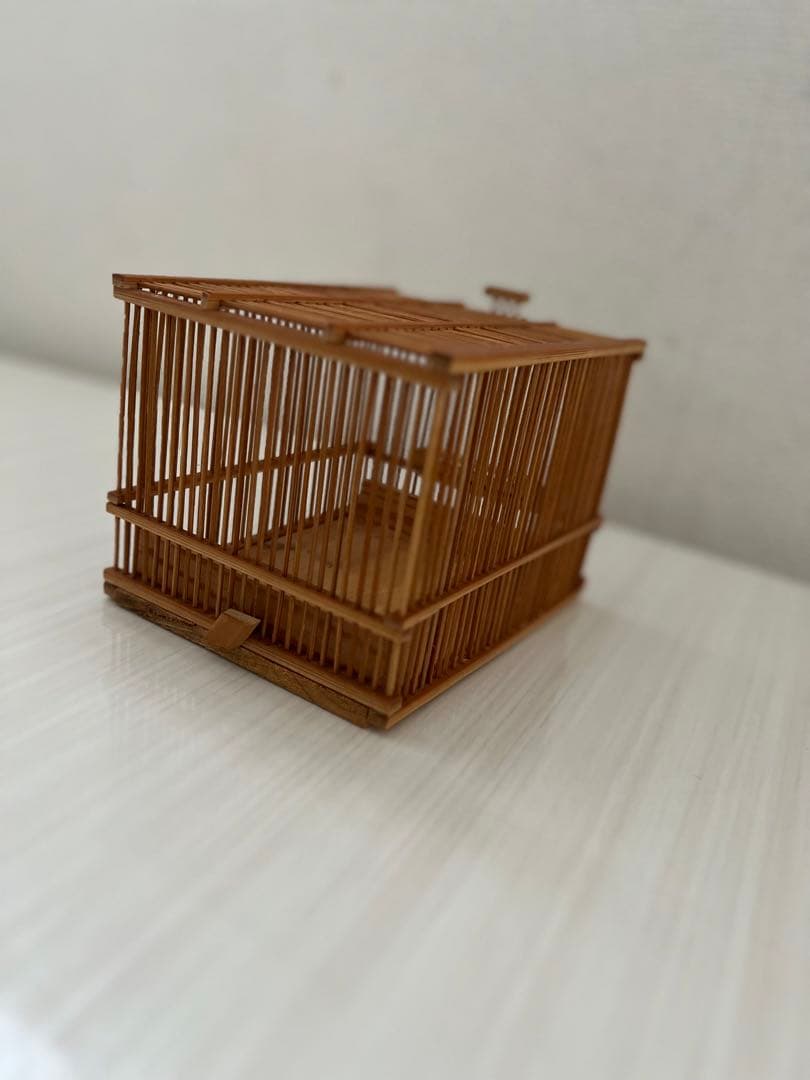 竹籠　インテリア　鳥籠　駿河竹細工