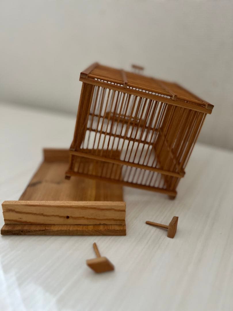 竹籠　インテリア　鳥籠　駿河竹細工