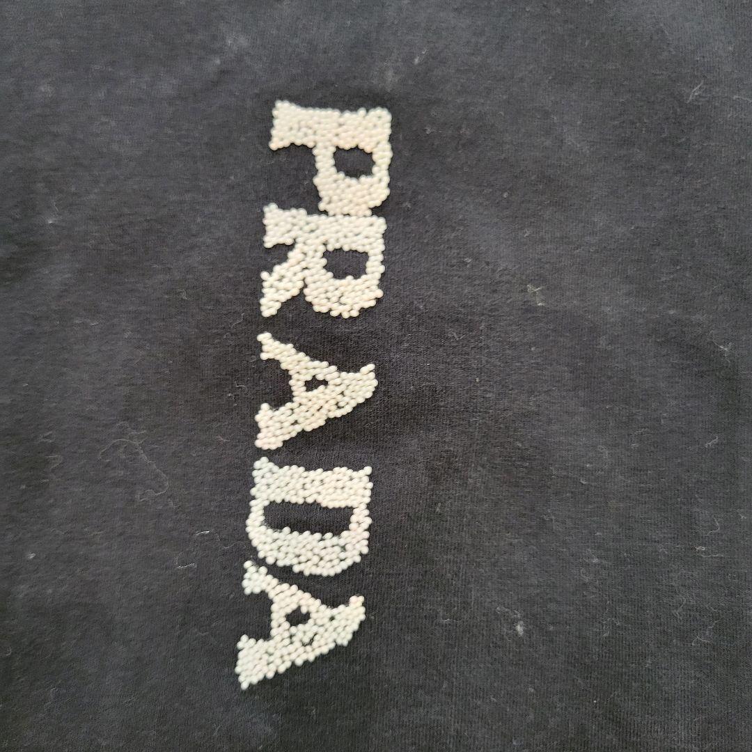 PRADA　プラダ　ブラック　ロゴ　お洒落　Tシャツ　半袖　トレーナー
