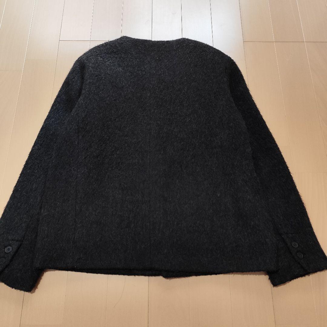 FEKETE ノーカラーウールシャギージャケット ブラック M