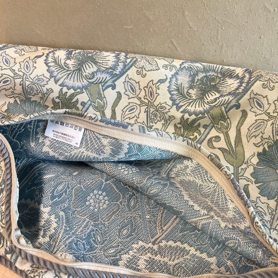 新品　モリスデザインスタジオ ジャカード織　クッションカバー　2点