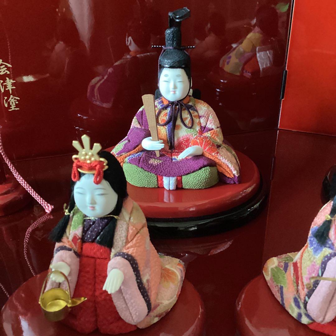 専用です。。さくら 雛人形セット木目込み雛人形 会津塗り