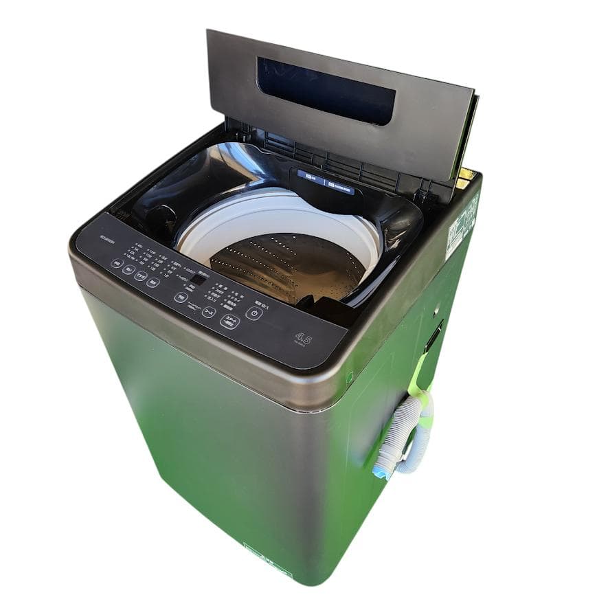 【美品】アイリスオーヤマ TNI-45A1-B 2024年製 ブラック 洗濯機