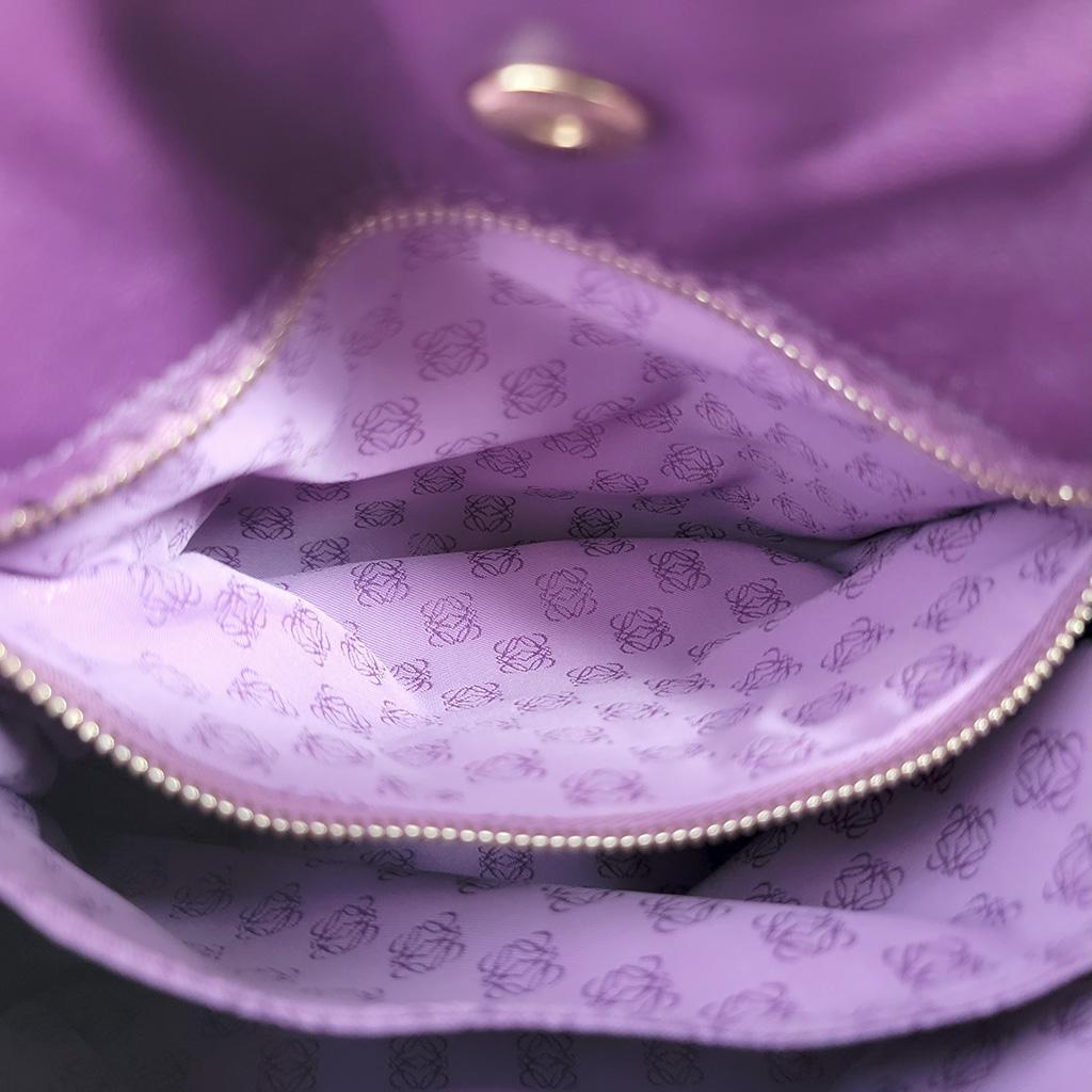 LOEWEロエベ フラメンコショルダーバッグ アナグラム　紫　パープル