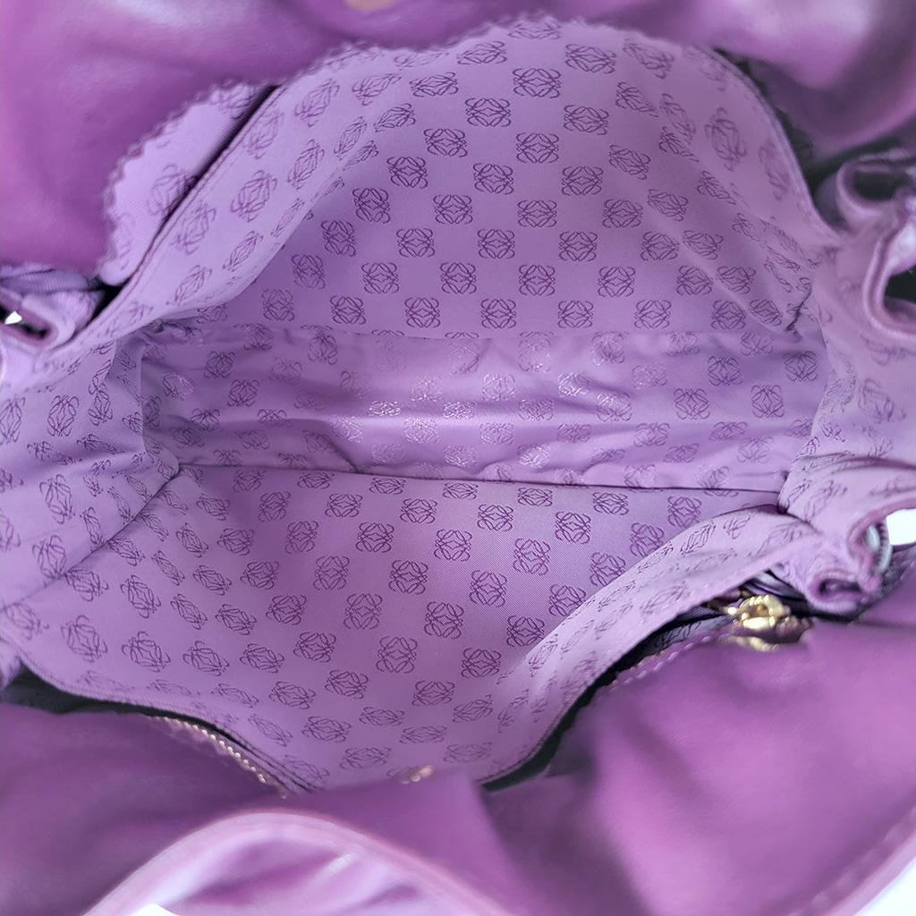 LOEWEロエベ フラメンコショルダーバッグ アナグラム　紫　パープル