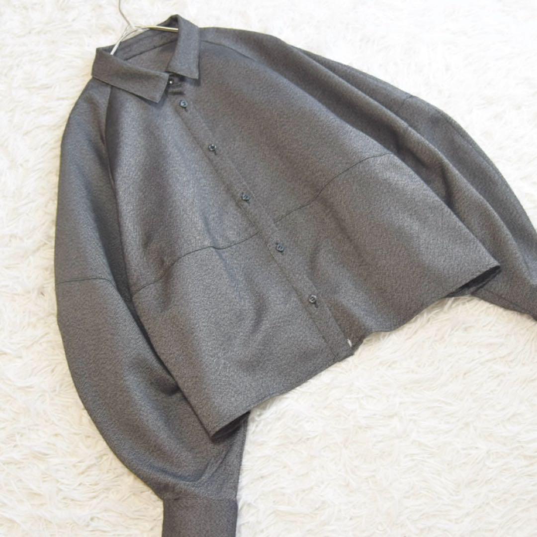 極美品 OHGA 2024AW TWEED BLOUSE コサージュ付 ツイード