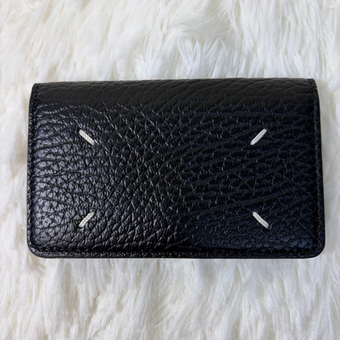 【✨極美品✨】メゾンマルジェラ 4ステッチ 名刺入れ カードケース ブラック