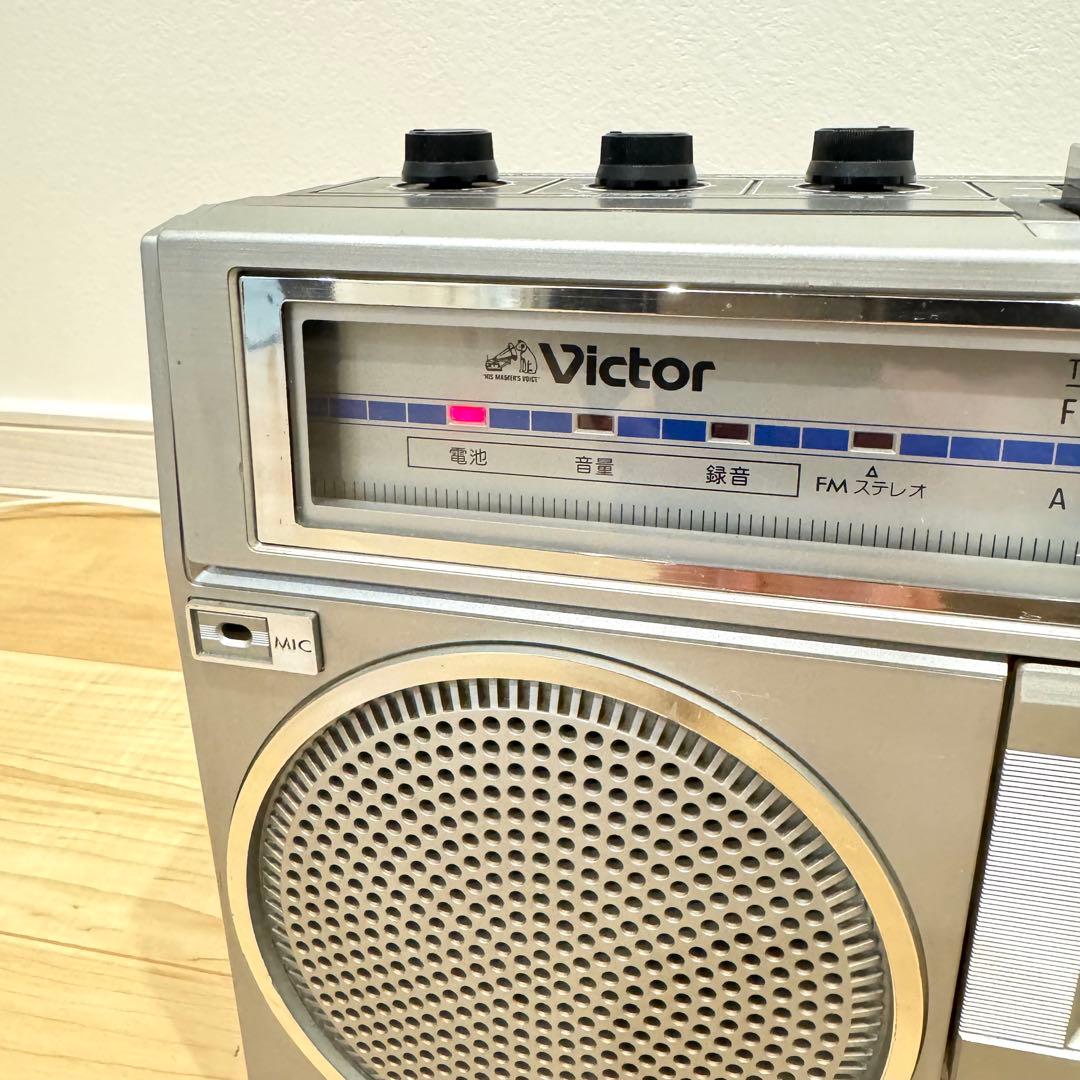 【動作品】 Victor RC-555 昭和銘機　ラジカセ カセットデッキ