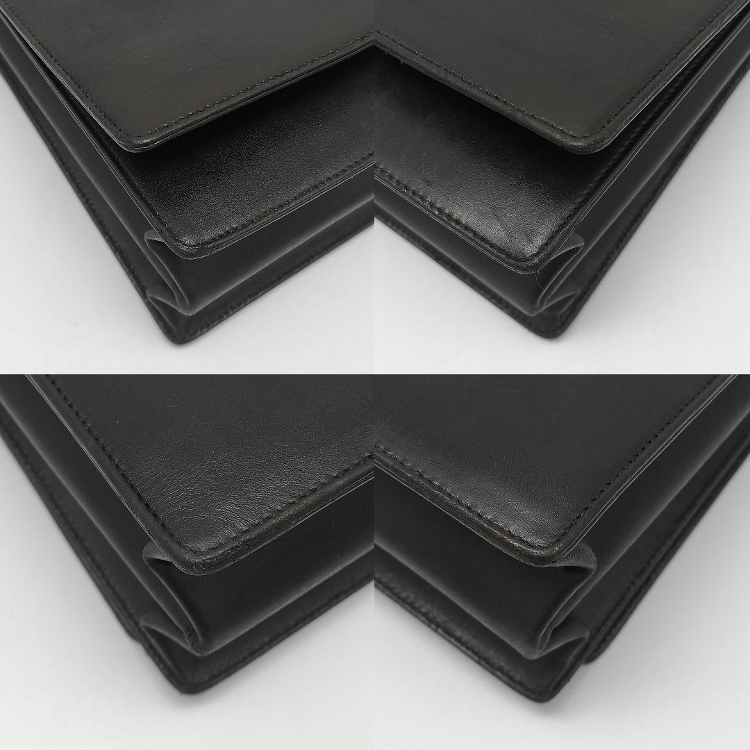 極美品✨プラダ　ショルダーバッグ　レザー　ダークブラウン