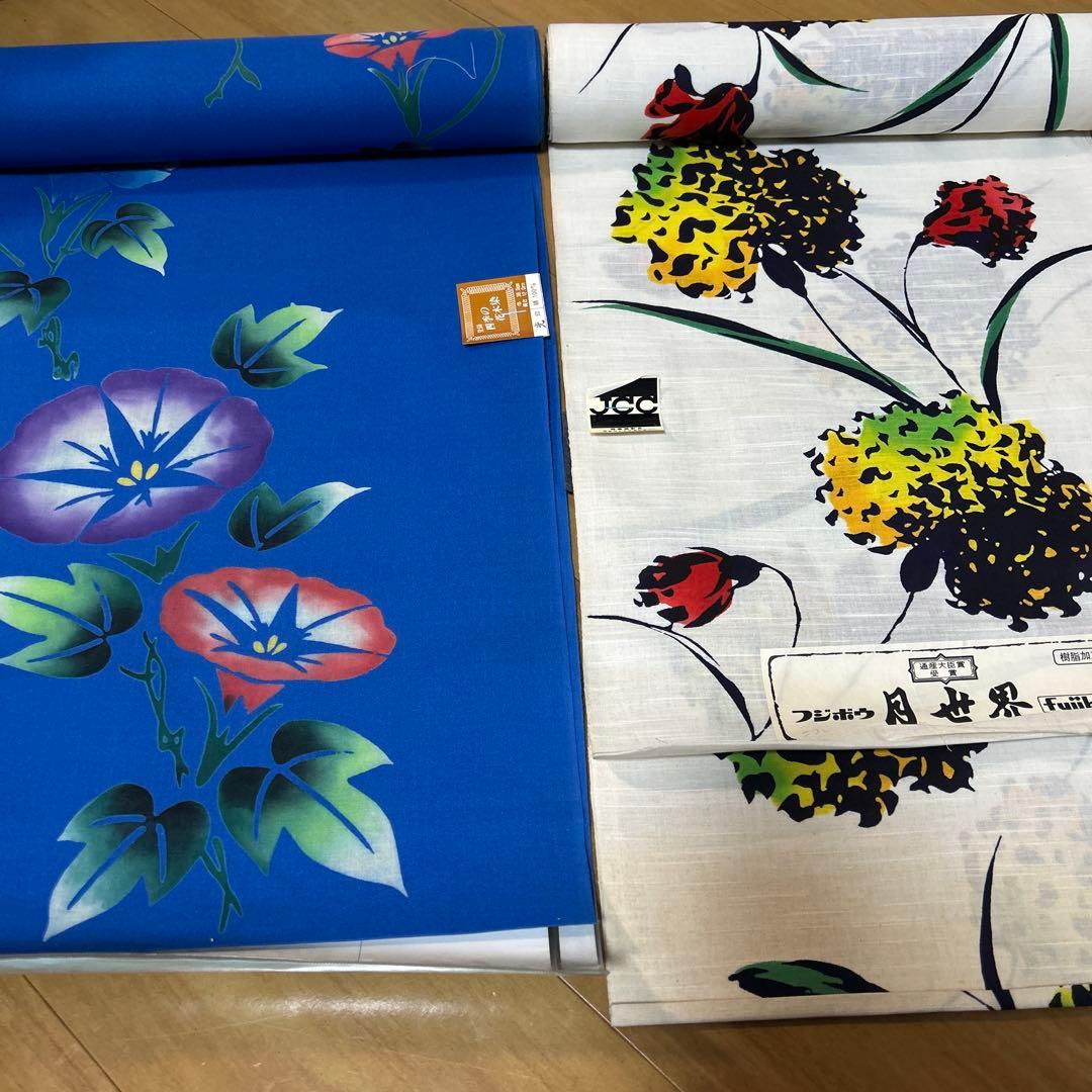 ４　浴衣反物　まとめ　純綿　１０点セット