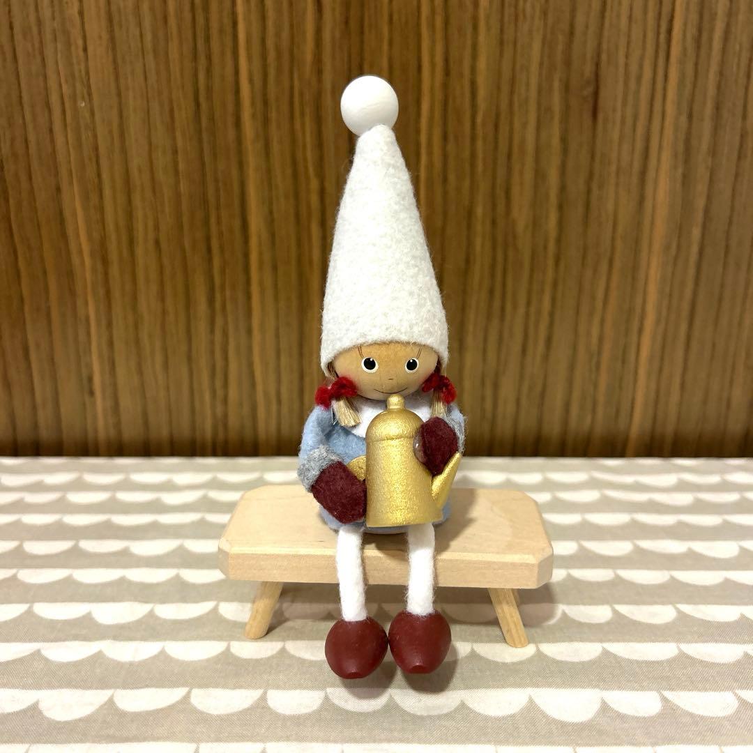 【りりこ】ノルディカニッセ　お人形、ベンチ、丸太セット