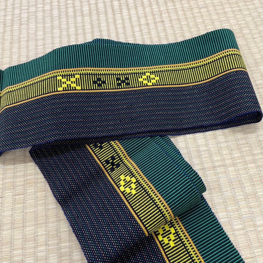 八重山みんさー織 半巾帯 伝統織物