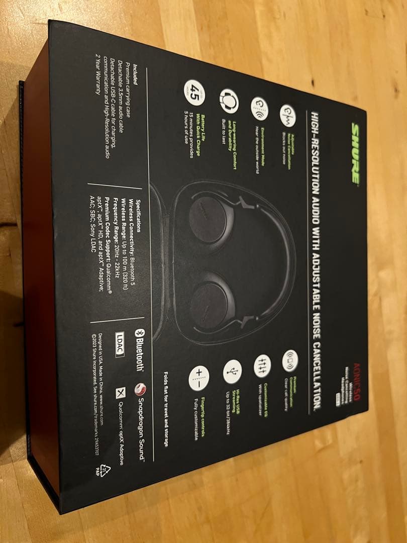 SHURE シュア AONIC 50 Gen2 ワイヤレスヘッドホン 第2世代