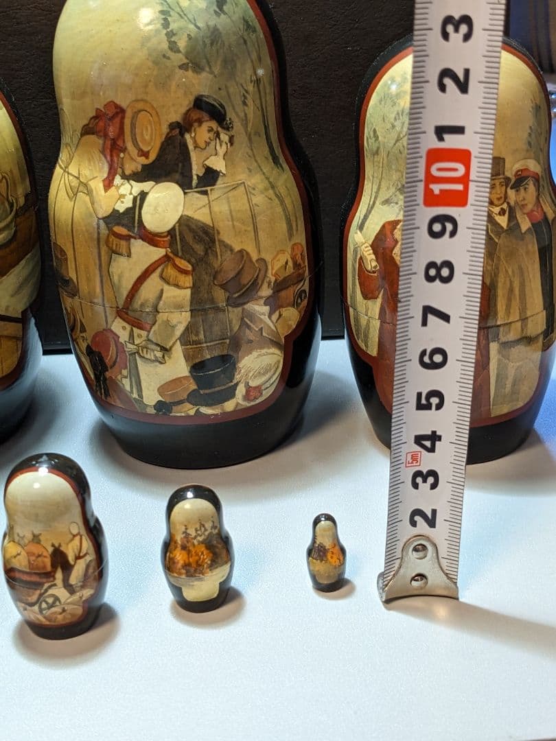 マトリョーシカ　人形　トルストイ　アンナ　カレーニナ　手描き　ロシア　1998