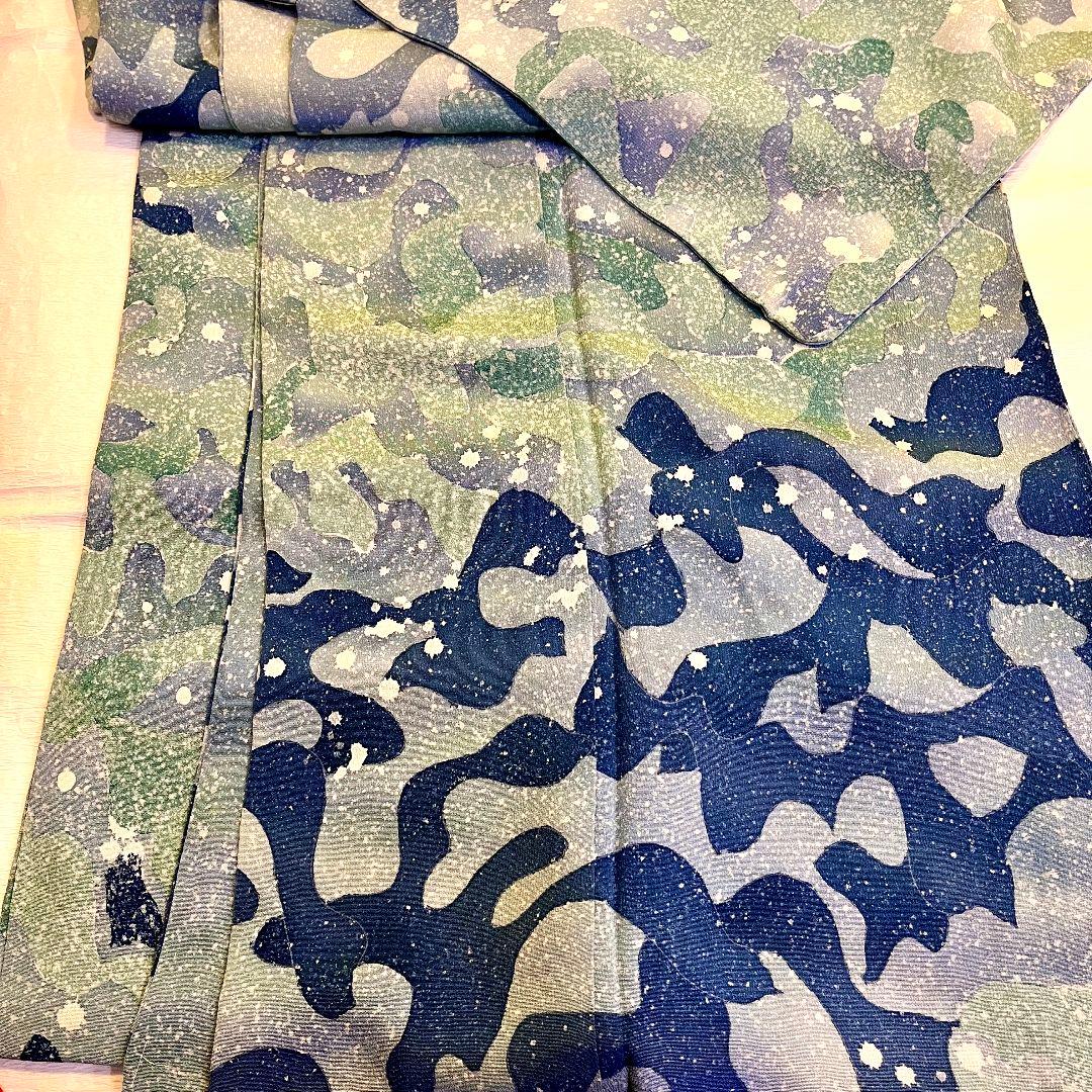 訪問着4点セット　正絹　たたき　相良刺繍　京友禅