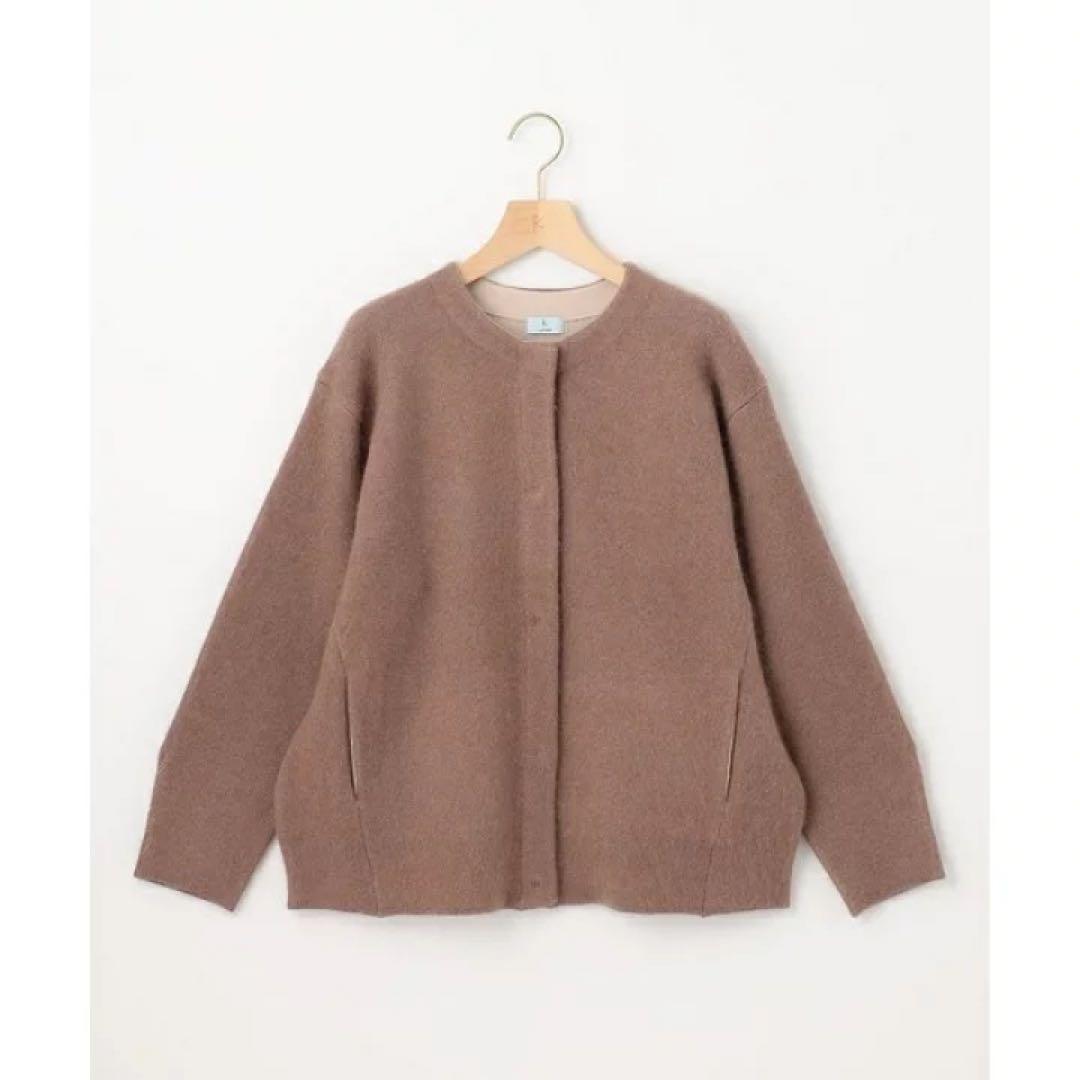 新品【組曲 KUMIKYOKU】ラクーン　たぬき　ニット　カーディガン　長袖