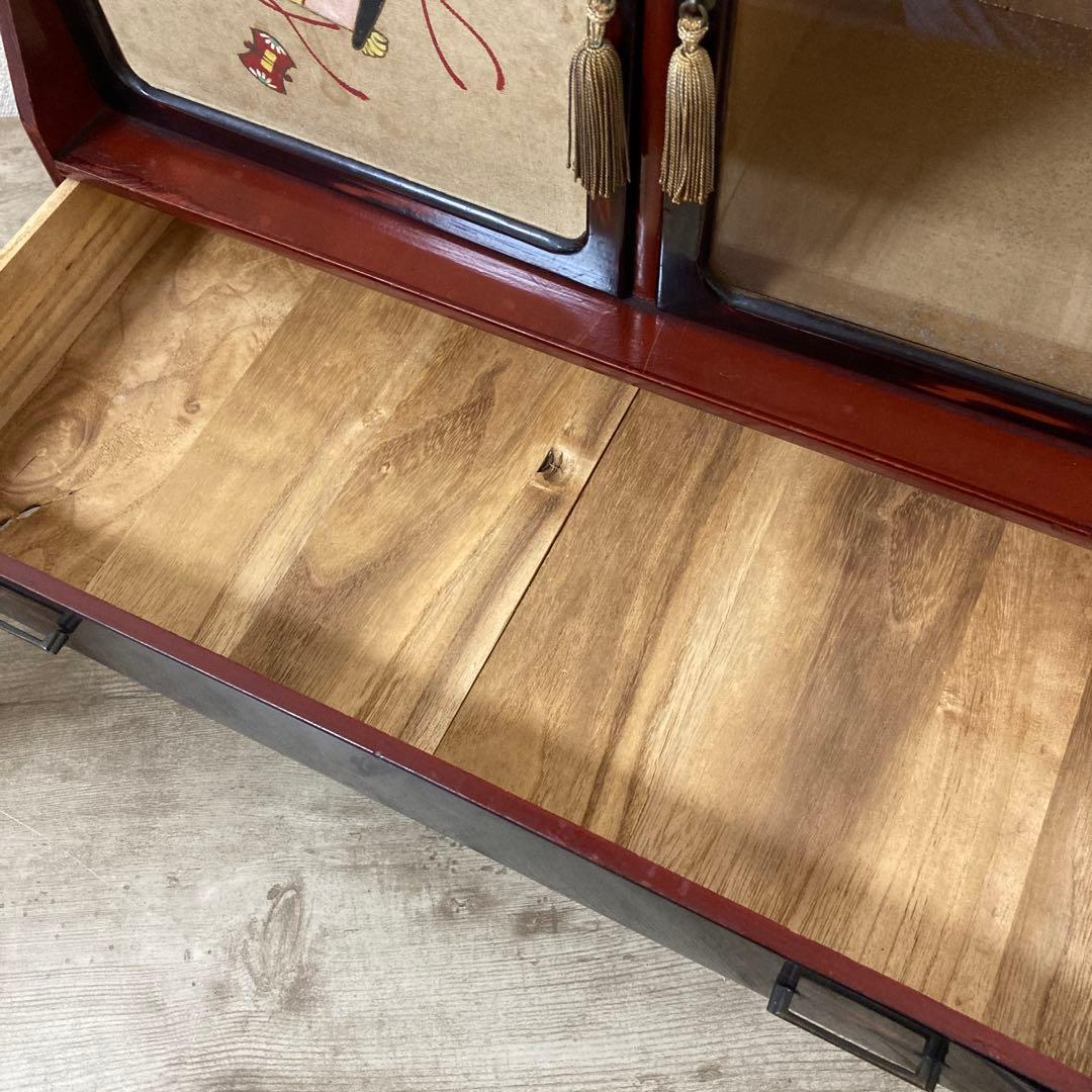 大正〜昭和初期　時代箪笥　小箪笥　アンティーク〈検 漆塗り　蒔絵　茶箪笥　飾り棚