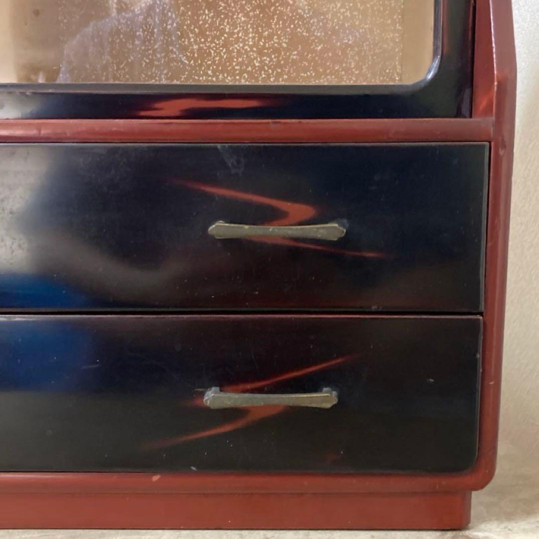 大正〜昭和初期　時代箪笥　小箪笥　アンティーク〈検 漆塗り　蒔絵　茶箪笥　飾り棚