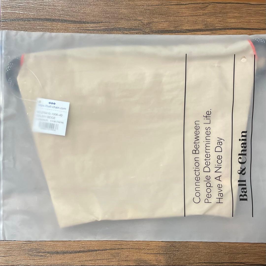 ボールアンドチェーン　チャコット　ロンドン　ベージュ　トートバッグＬ＆ポーチ