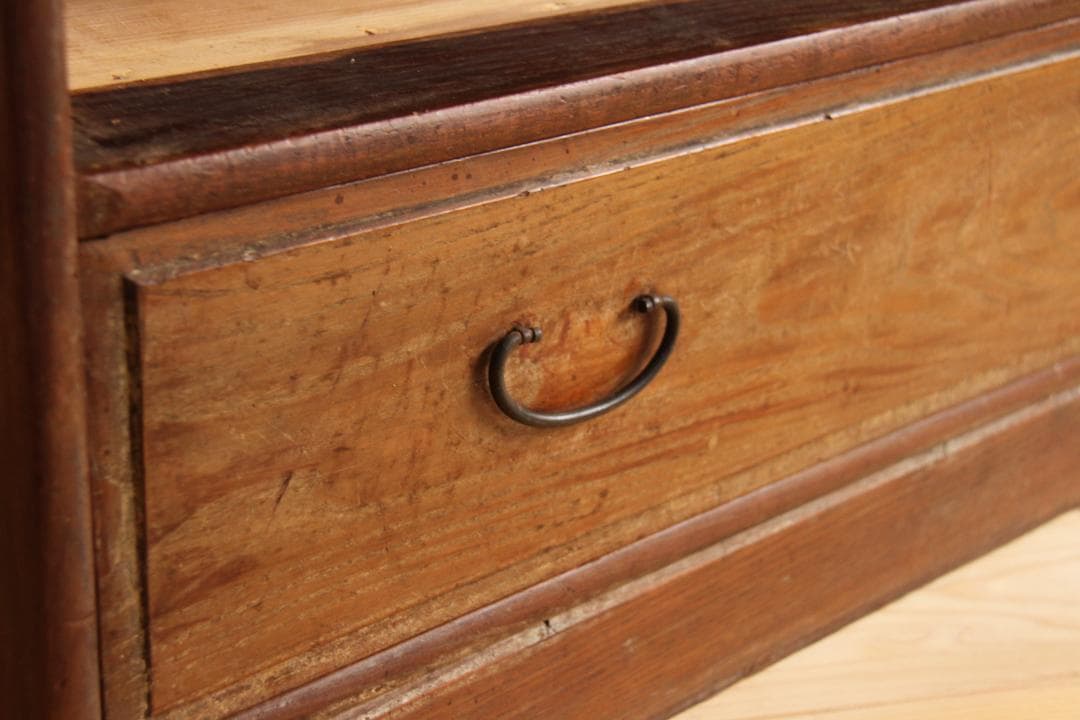 棚　木製　２段　古道具　古家具　アンティーク　ヴィンテージ　レトロ