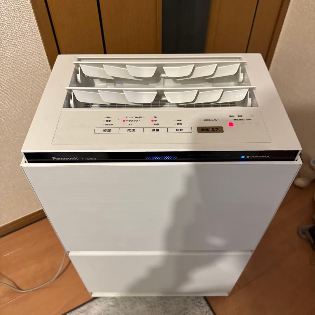 Panasonic 加湿空気清浄機 F-VC70XU 2021年製 nanoeX