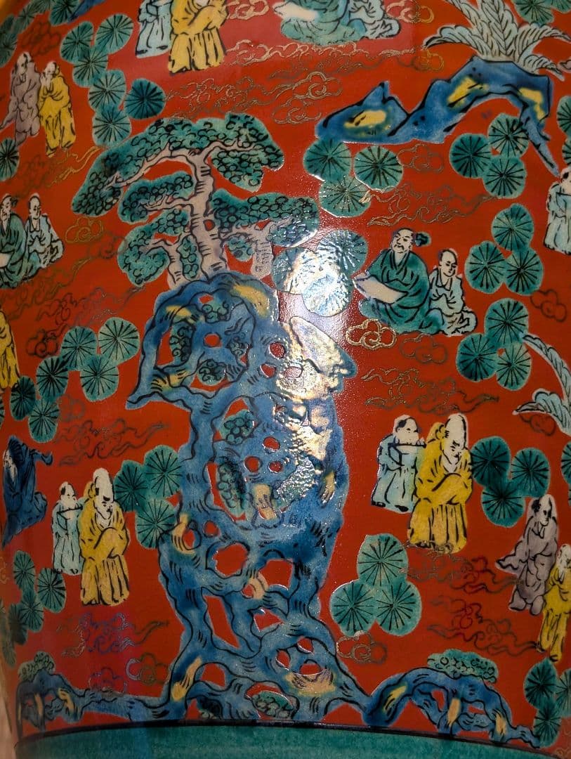 九谷焼　大型花瓶　壺　木米