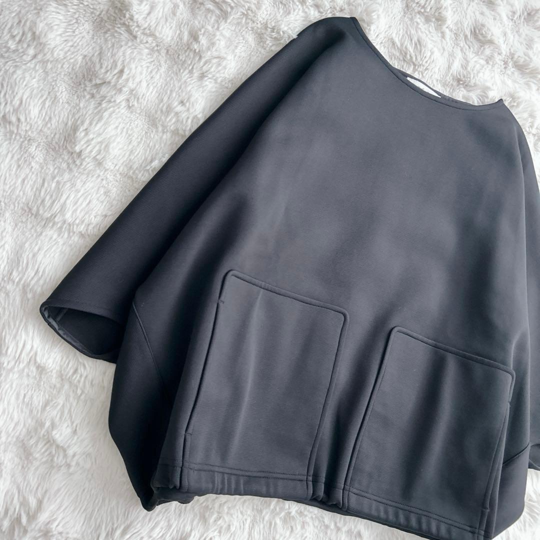 ビアズリー★リップルダンボールプルオーバー　トップス　ブラック　FREE