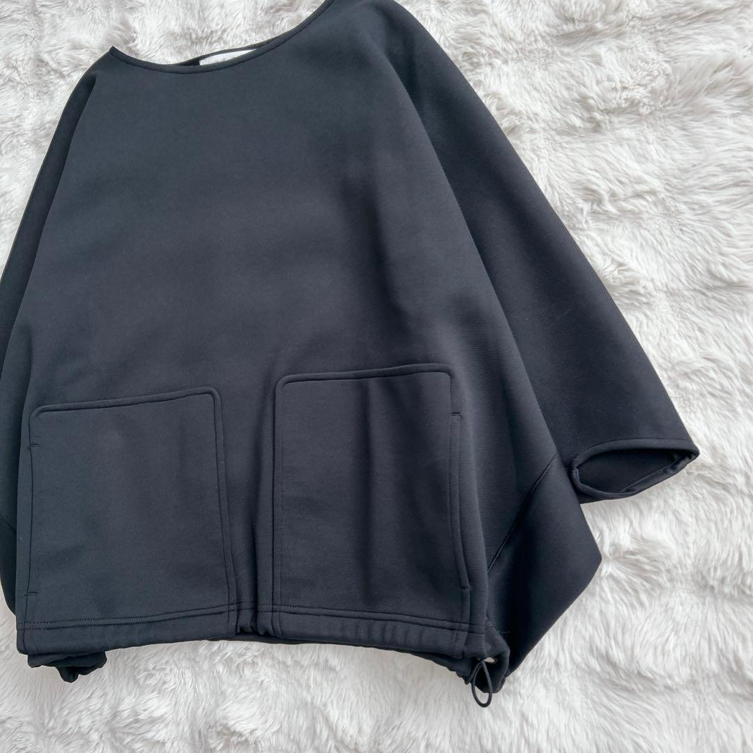 ビアズリー★リップルダンボールプルオーバー　トップス　ブラック　FREE