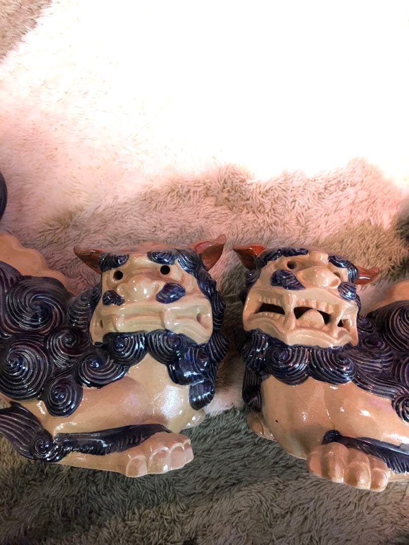 シーサー 陶器 置物 長さ約38cm