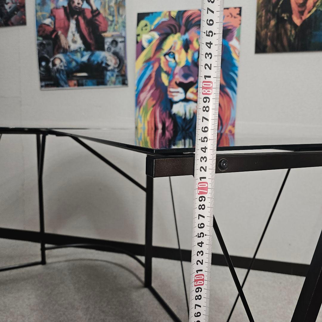 ガラス L字型パソコンデスク 東京23区全域送料無料