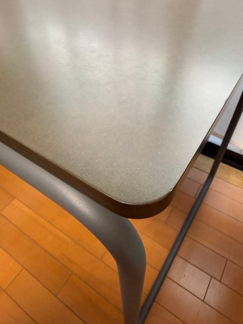 THONET 無印良品　スチールパイプデスク・Ｍ／ダークグレー　トーネット