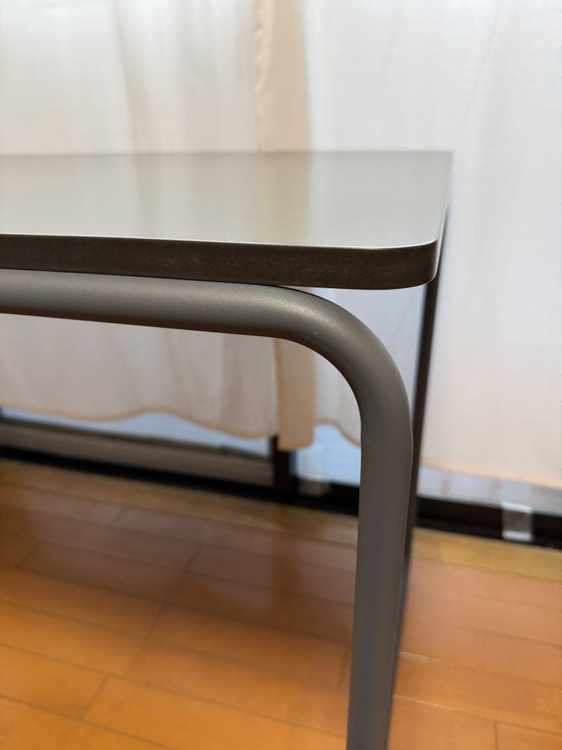 THONET 無印良品　スチールパイプデスク・Ｍ／ダークグレー　トーネット