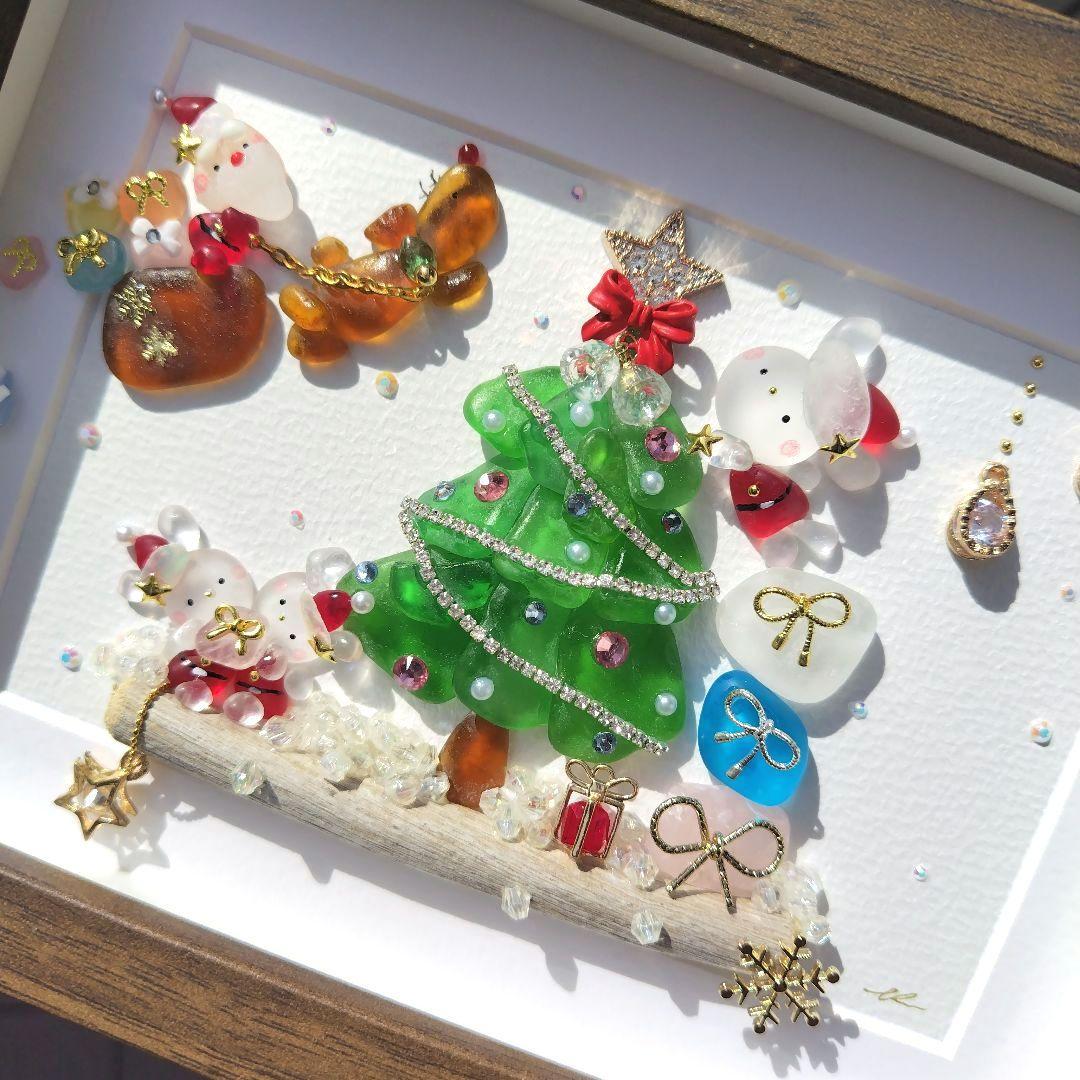 シーグラスアート『 Merry Christmas‧⁺ ⊹˚.～聖なる夜に～』