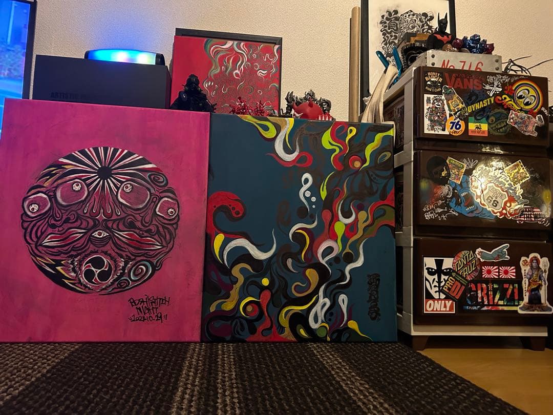 アクリル絵の具　イラスト