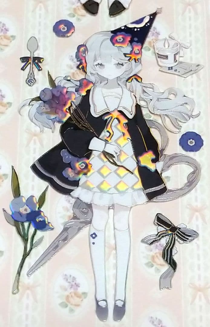 ☆SALE☆J216＃晚安(虹光)切り売り海外人物マステ女の子