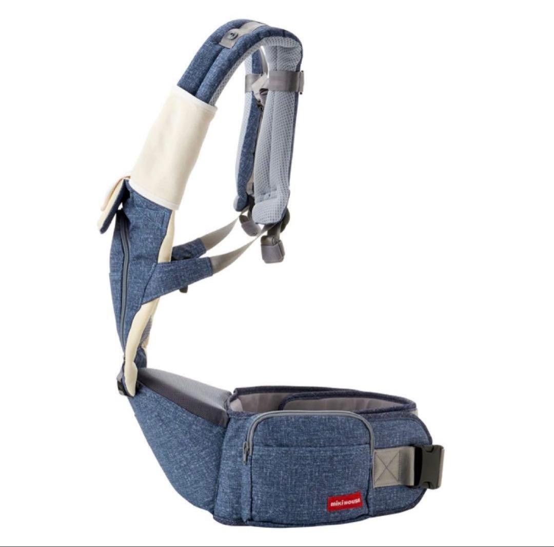 ぴぴぴ【※新品】ミキハウス×ポグネー ベビーキャリア インディゴブルー