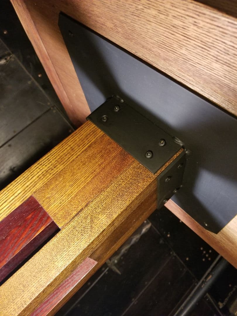 オーダーメイド　デザイナーズ　モダン　アイアン　オーク　サイドテーブル　ランプ