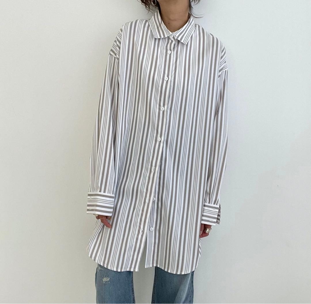 kizuki キズキ　over stripe shirt