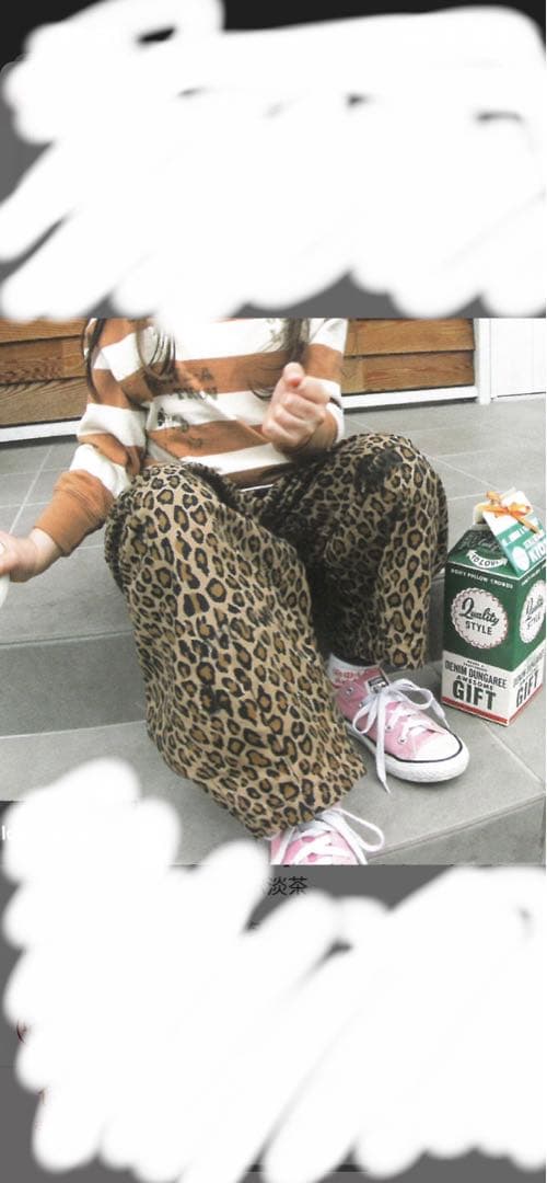 denim dungareeバックサテン落書きパンツ01