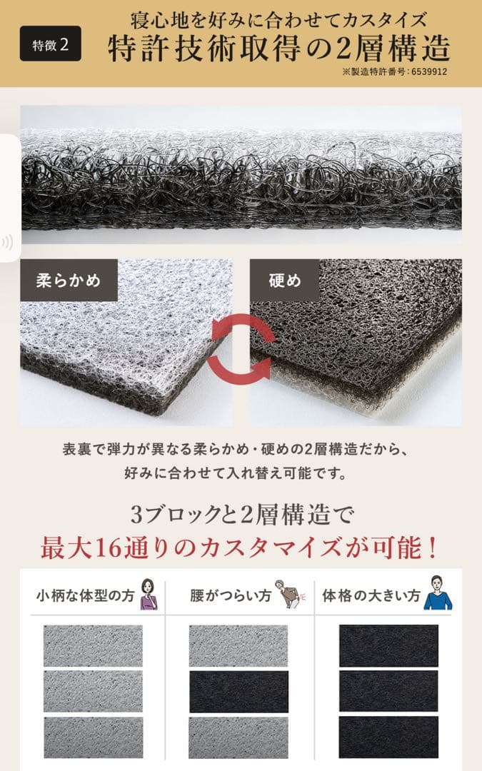 未使用 半額以下 スリープエンリッチ ノアール セミダブル マットレス