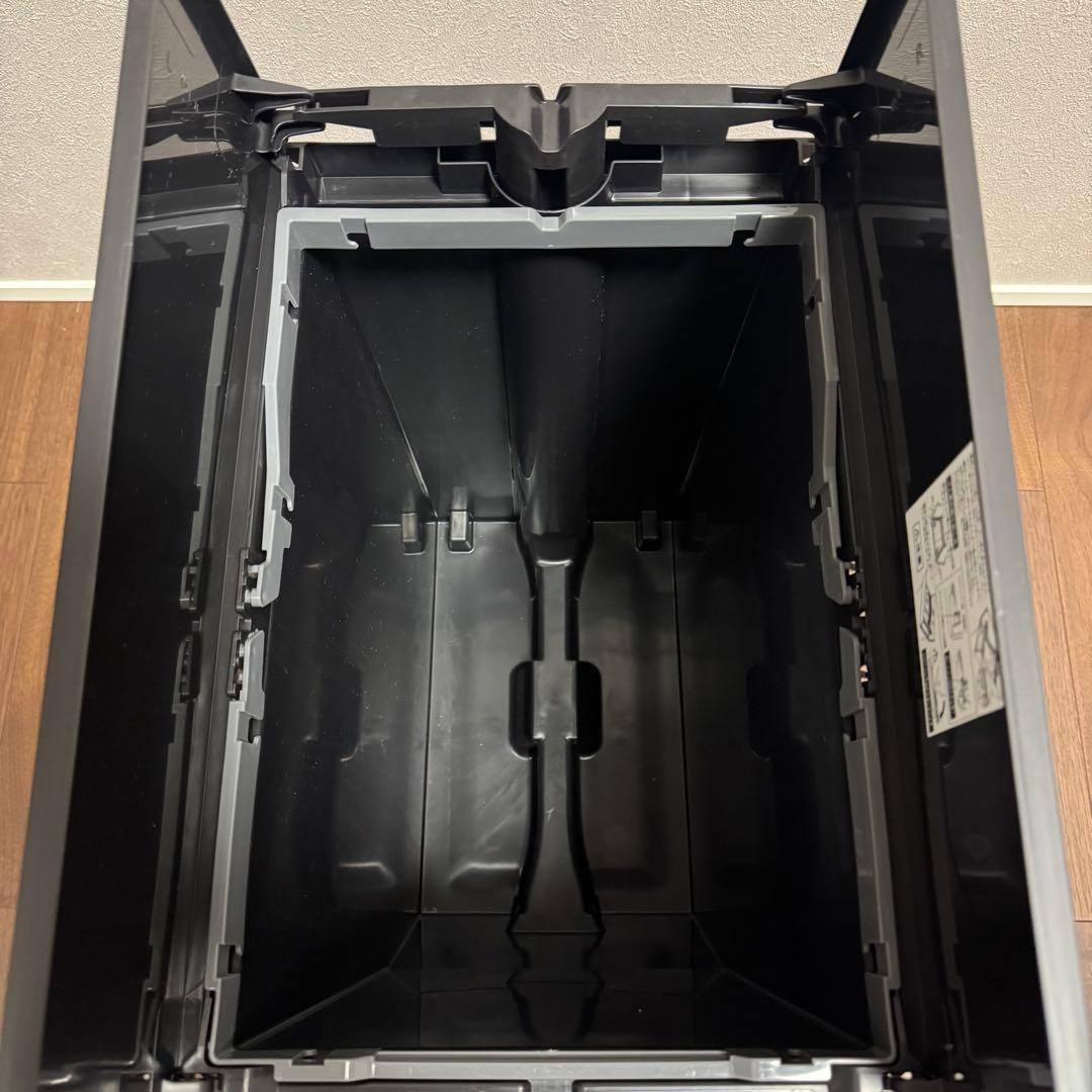 SOLOW ごみ箱 45L 両開き ブラック ソロウ